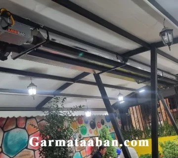 نصب بخاری تابشی سقفی گازی در رستوران