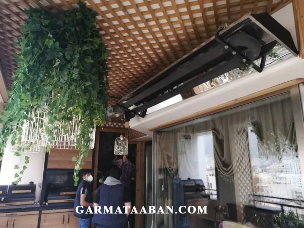 گرمایش تراس با بخاری فضای باز گرماتاب