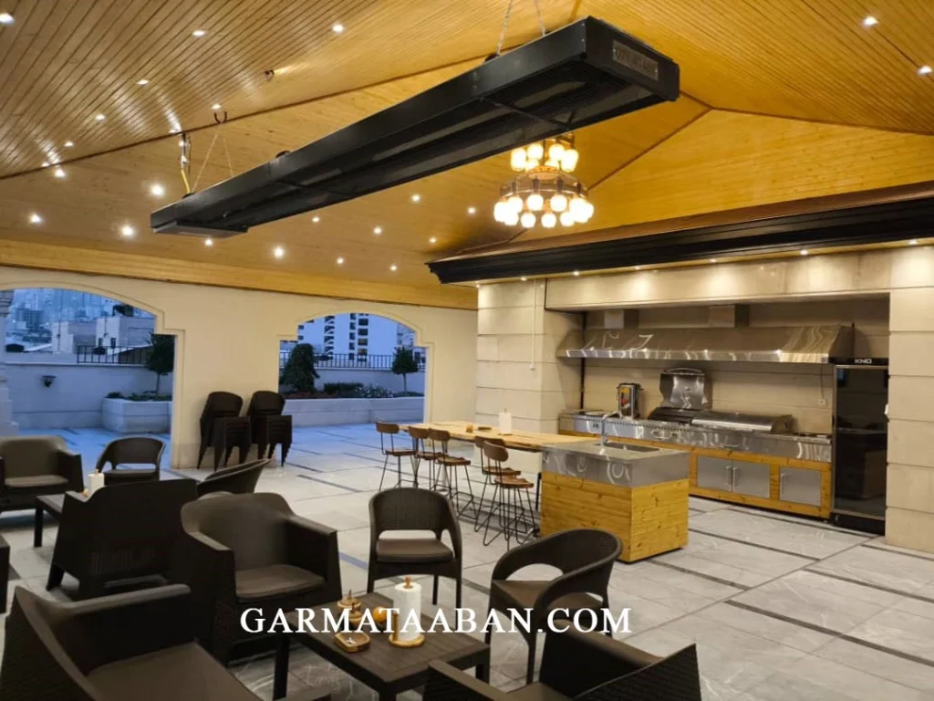 نصب گرماتاب دکوراتیو در روف گاردن دروس
