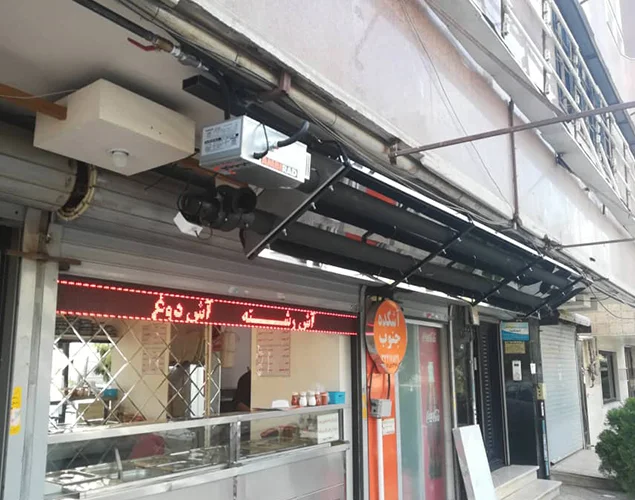 کابل کشی گرماتاب در فاصله نزدیک به فن دستگاه جهت روشن کردن دستگاه